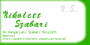 nikolett szabari business card